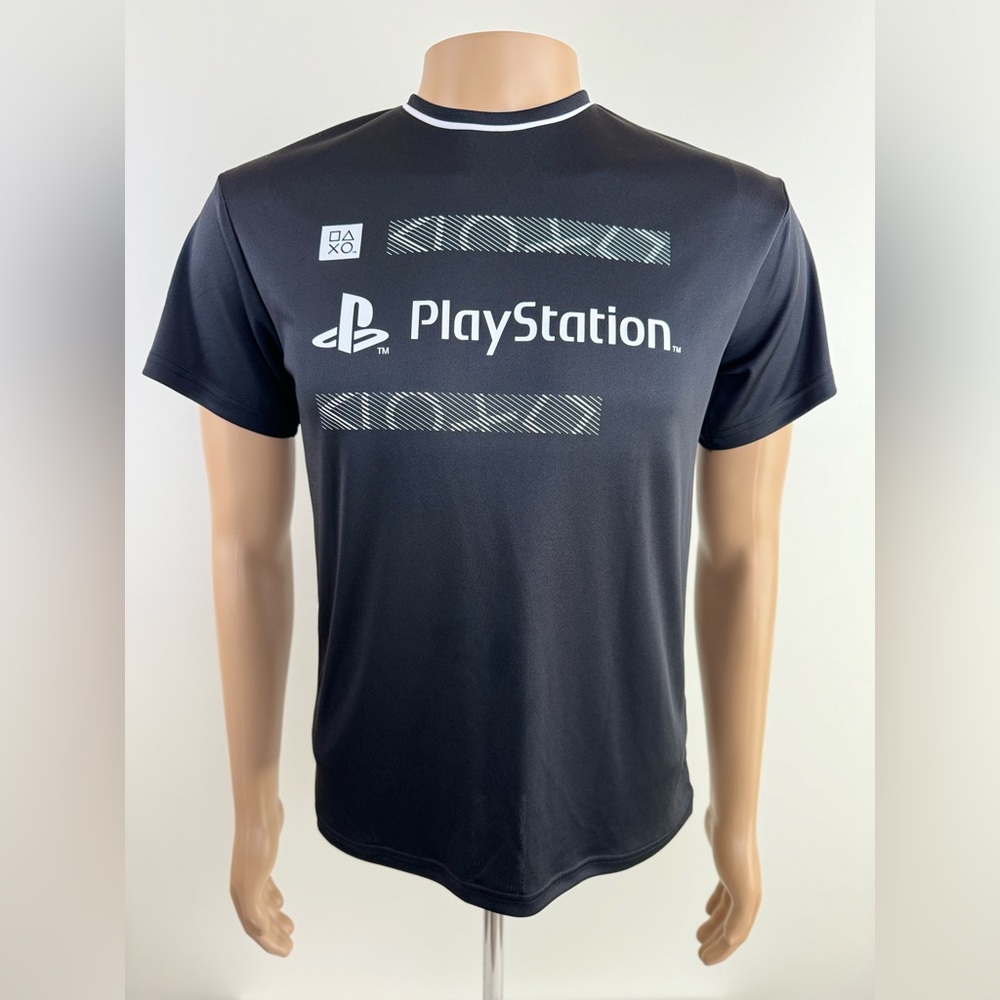 PlayStation Officially Licensed Short Sleeve Black T-shirt, Men's Size 158/164